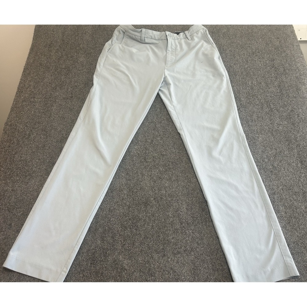 FootJoy FJ  Blue Polyester‎ Spandex Flat Front Golf Pants Mens Size 35X32
